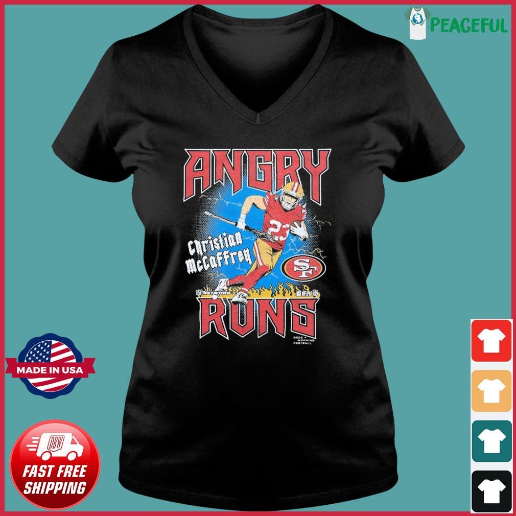 Angry runs 49ers christian mccaffrey shirt, hoodie, sweater, long sleeve  and tank top