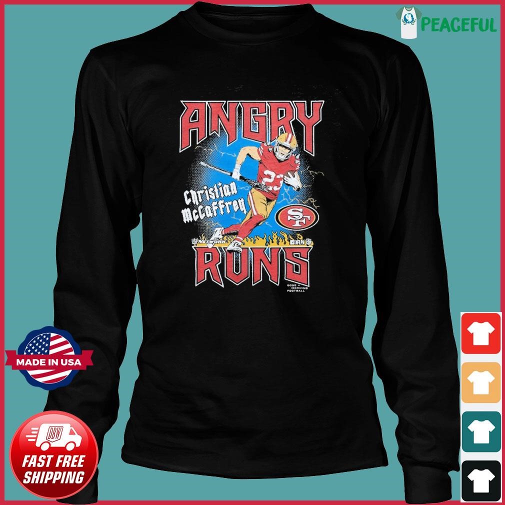 Angry Runs 49ers Christian Mccaffrey Shirt, hoodie, sweater, long