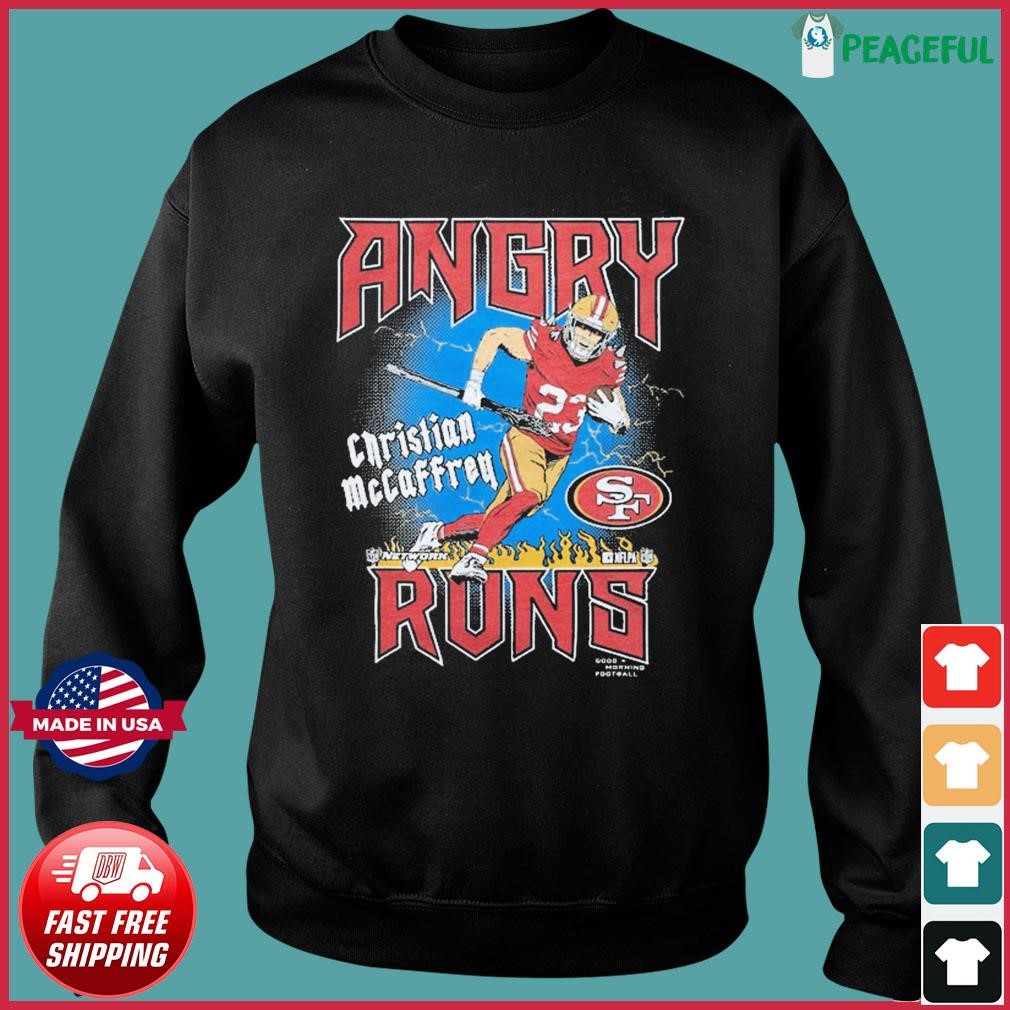 Angry Runs 49ers Christian Mccaffrey Shirt, hoodie, longsleeve, sweatshirt,  v-neck tee