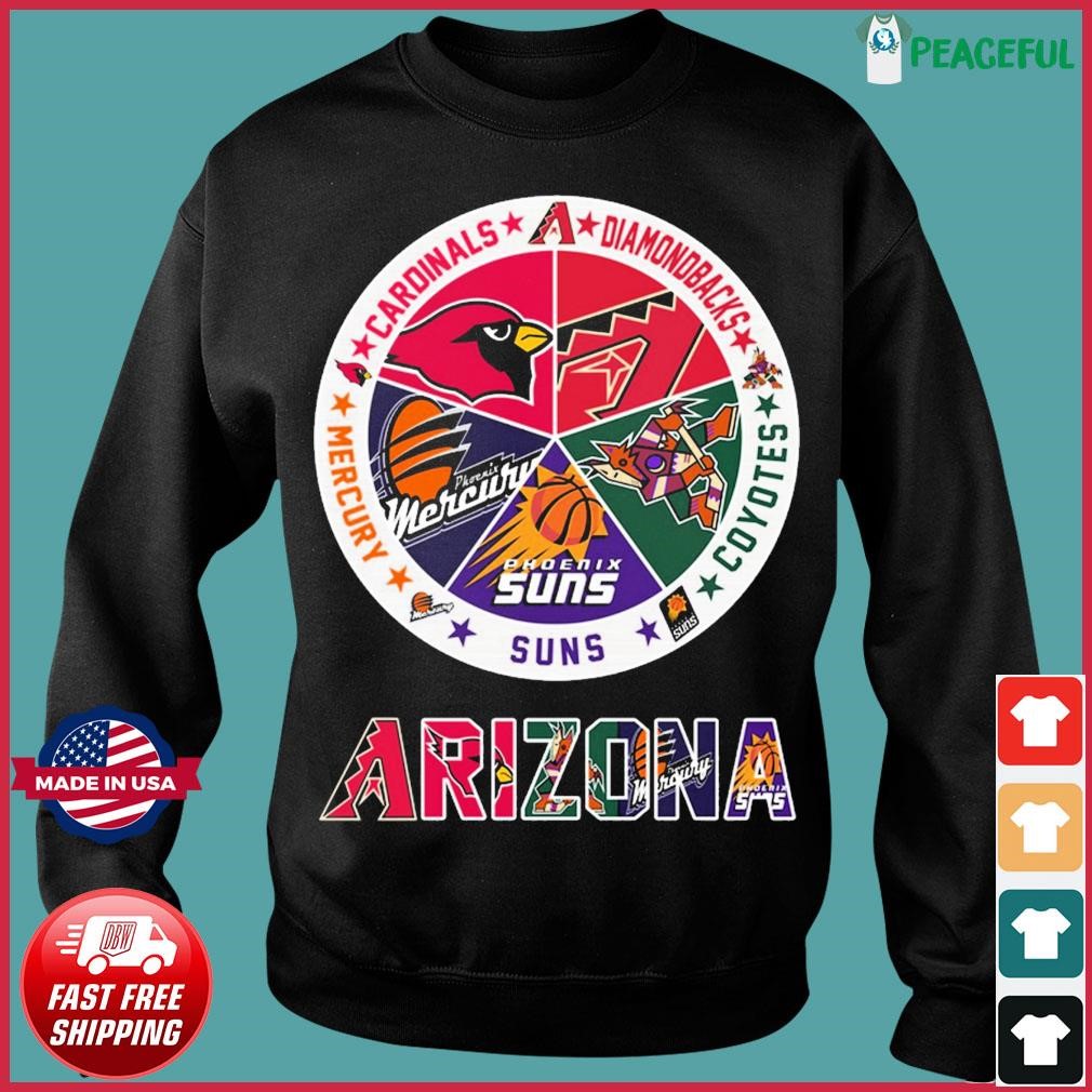 Arizona Coyotes Arizona Cardinals Arizona Diamondbacks Phoenix Suns  Skylines Signatures Shirt, hoodie, sweater, long sleeve and tank top