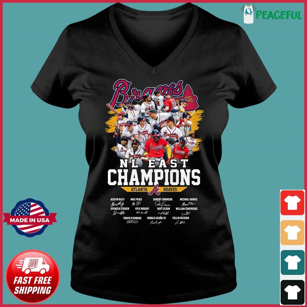 Atlanta Braves 2023 NL East Champions Signatures Shirt, hoodie, sweater,  long sleeve and tank top