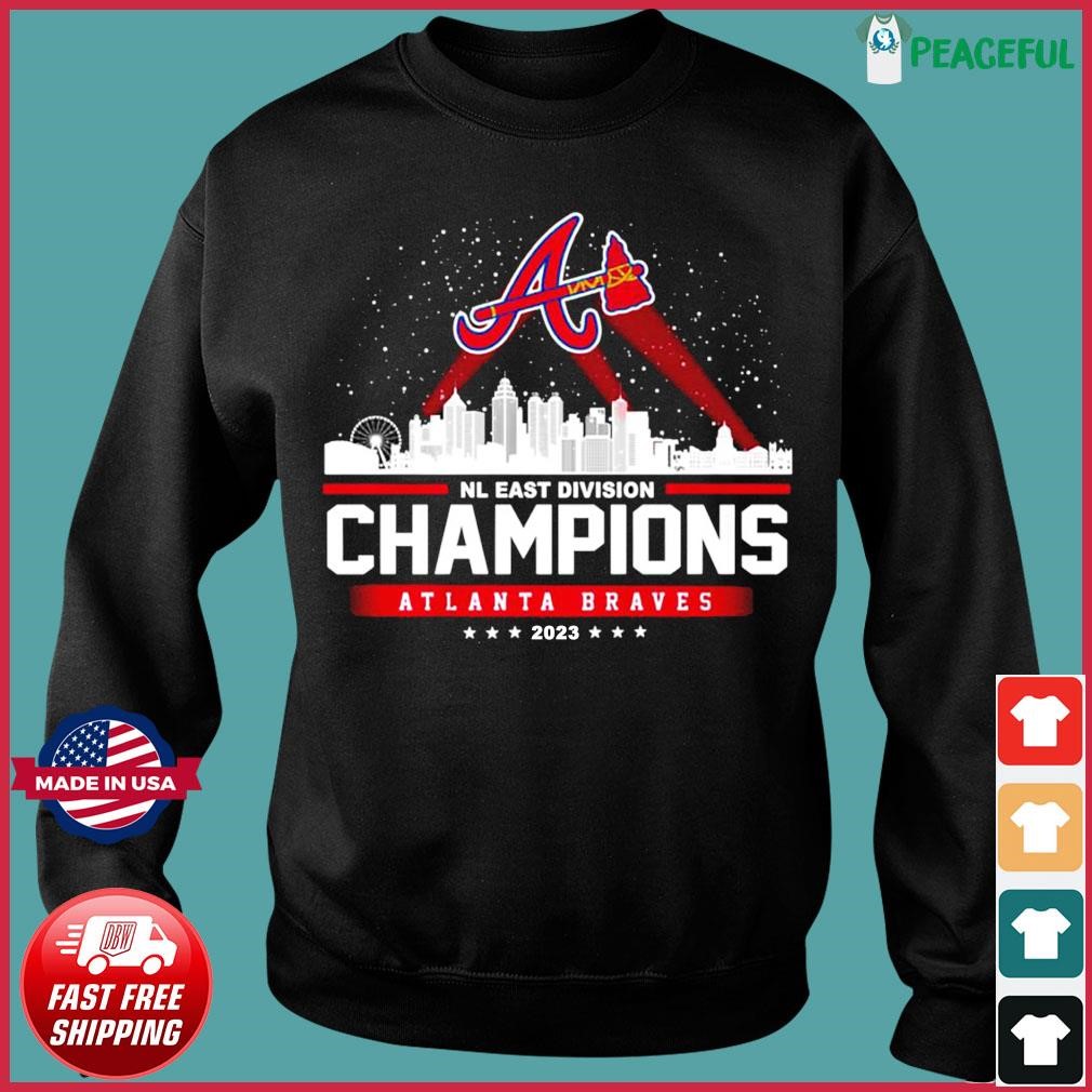 Official atlanta braves 2023 nl east champions skyline shirt, hoodie,  sweater, long sleeve and tank top