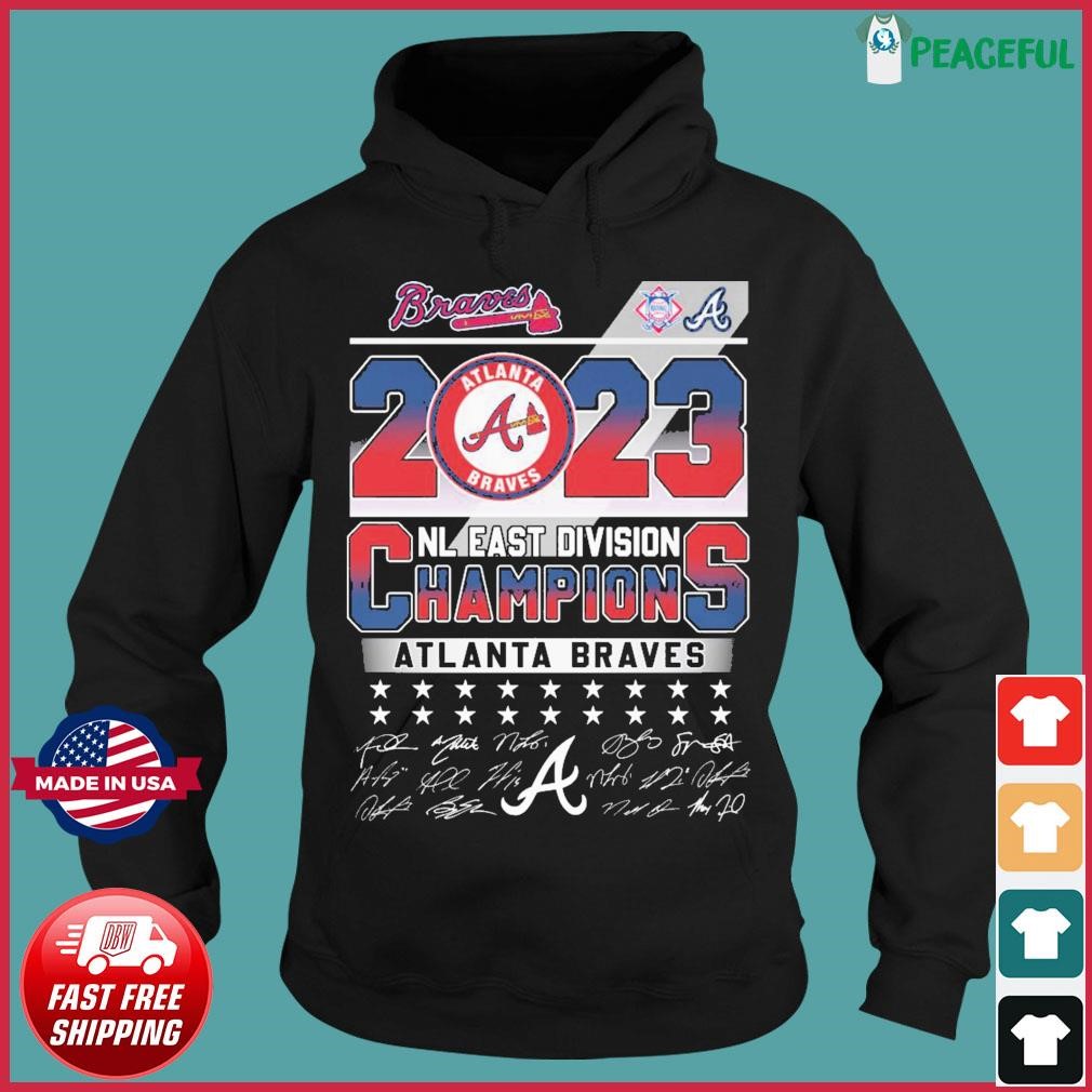 Atlanta Braves 2023 NL East Division Champions Signatures Roster Shirt,  hoodie, sweater, long sleeve and tank top