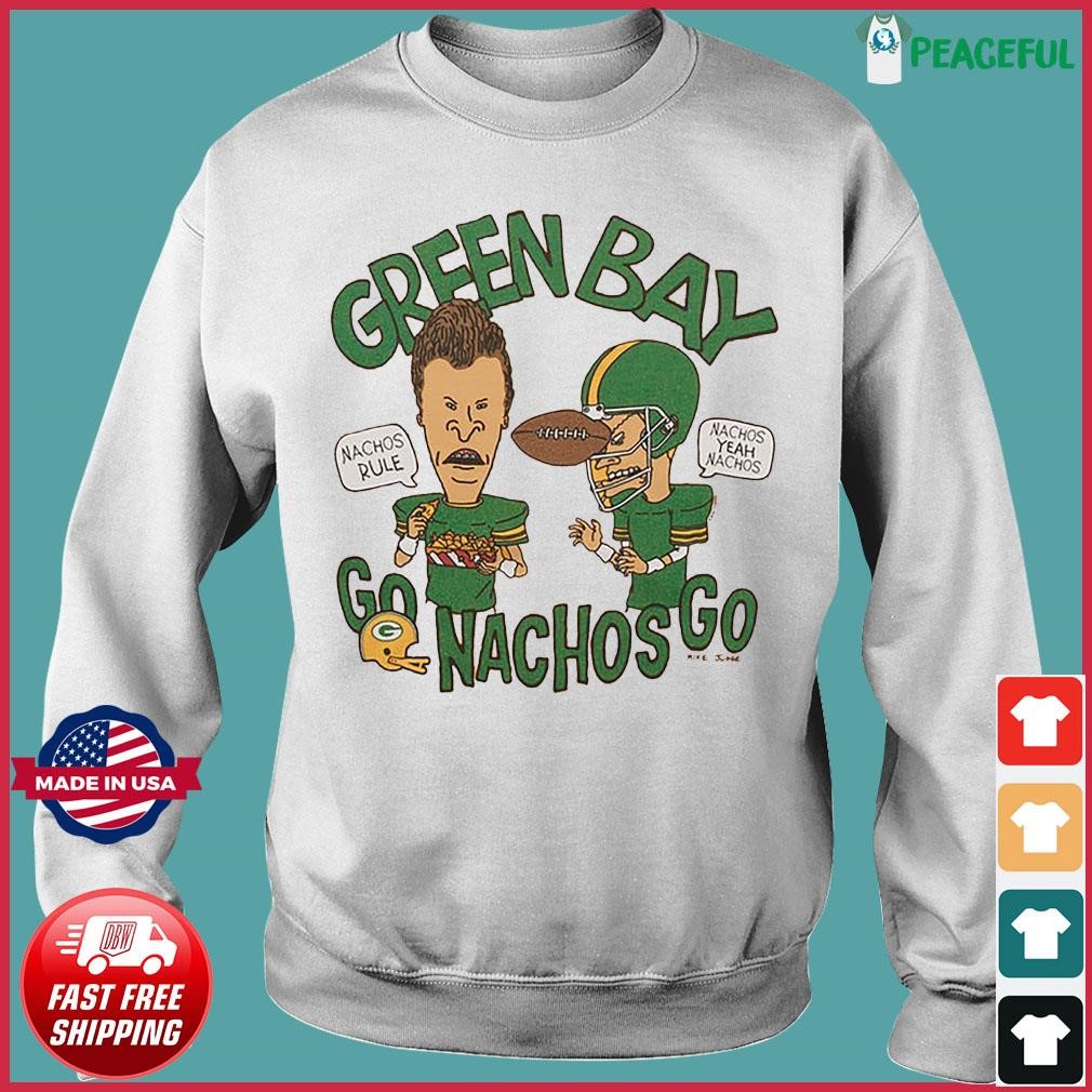 Nice beavis and Butthead Green Bay Packers go Nachos go shirt