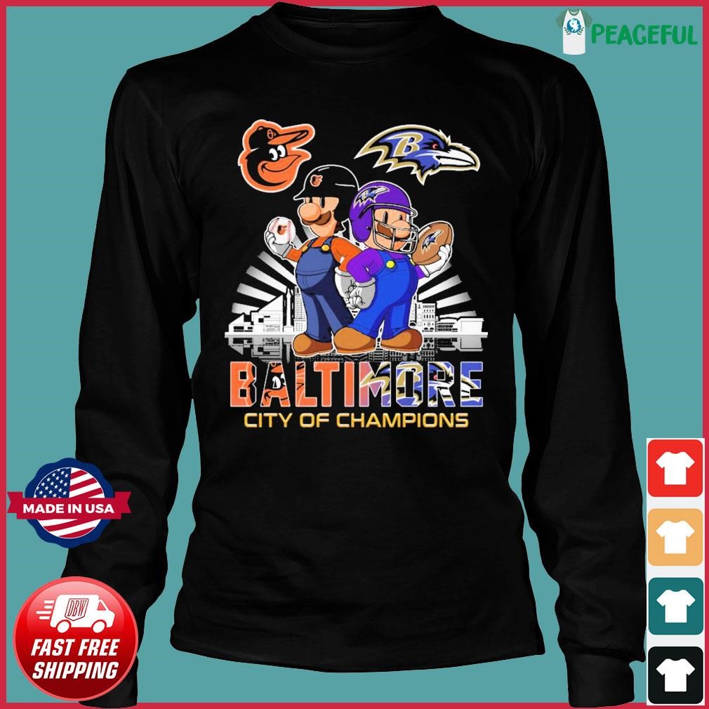 Baltimore City Baltimore Ravens And Baltimore Orioles Shirt