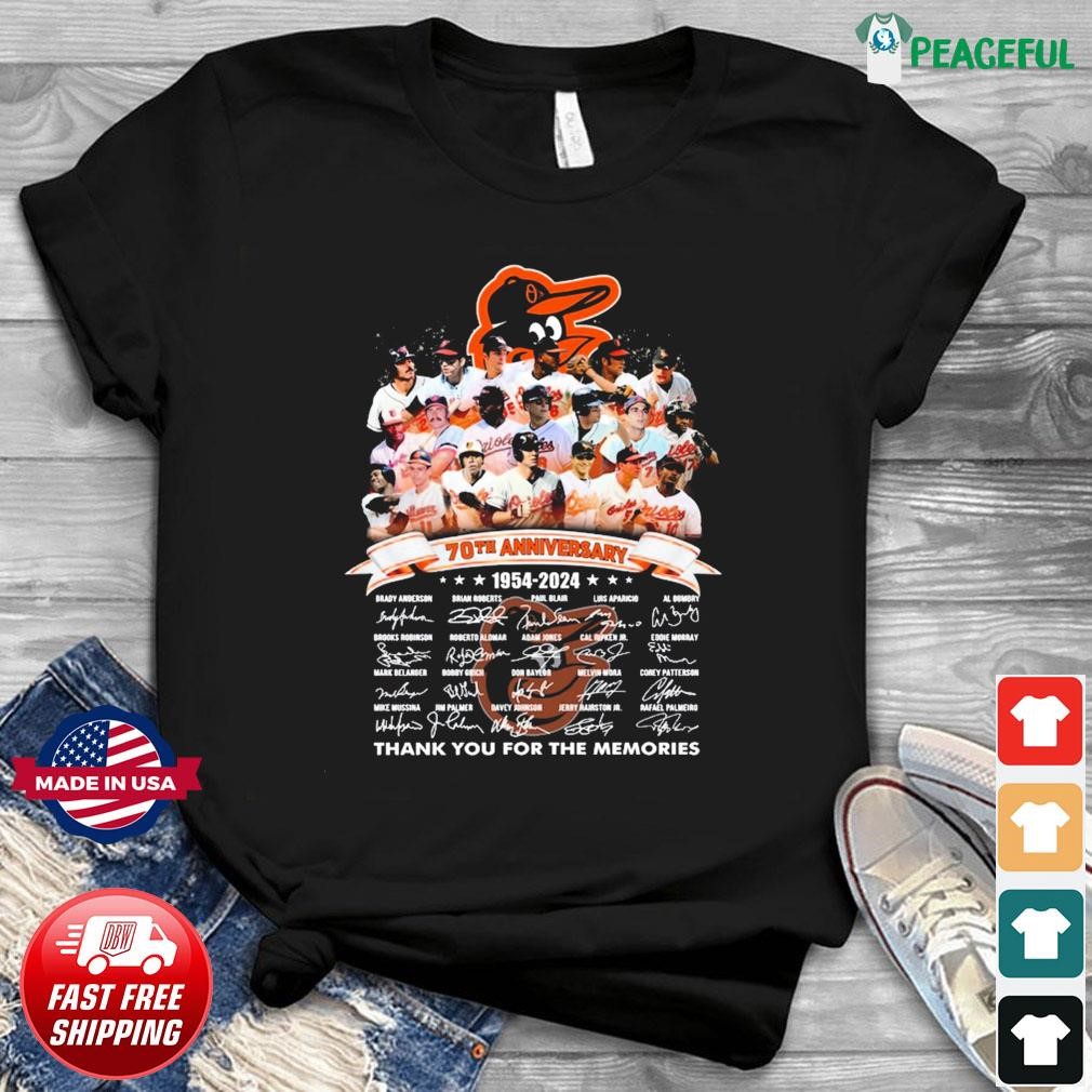 Baltimore Orioles 70th Anniversary 1954 2024 Thank You For The