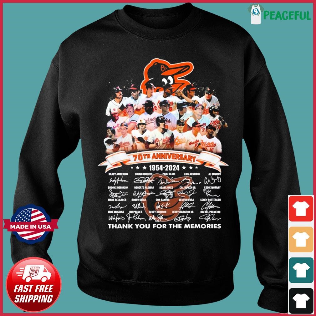 Baltimore Orioles 70th Anniversary 1954 2024 Thank You For The