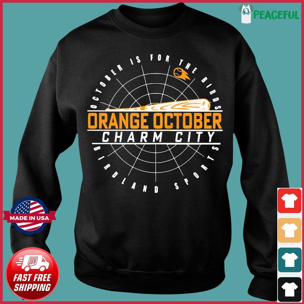 Baltimore Orioles Orange Angry Bird Hooded Sweatshirt