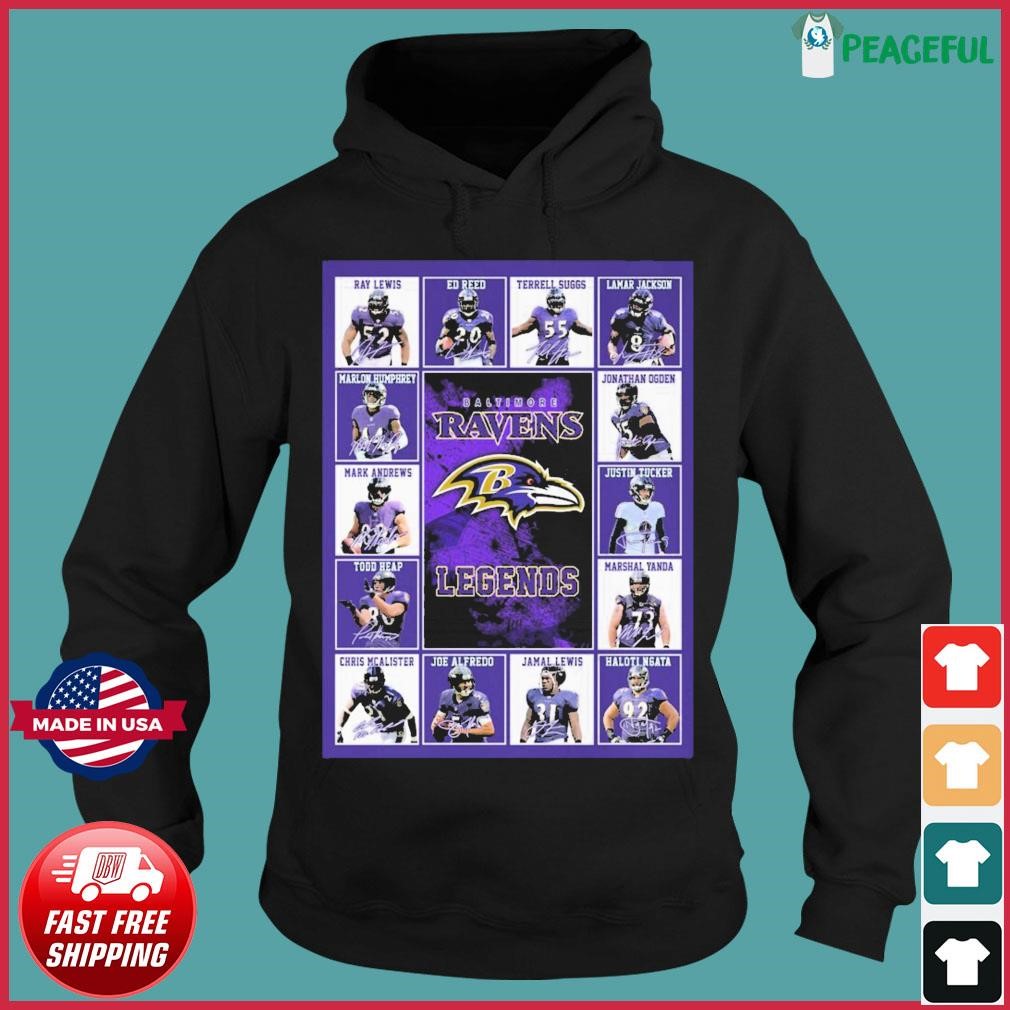 Baltimore Ravens Legends Teams Signatures Shirt, hoodie, sweater, long  sleeve and tank top