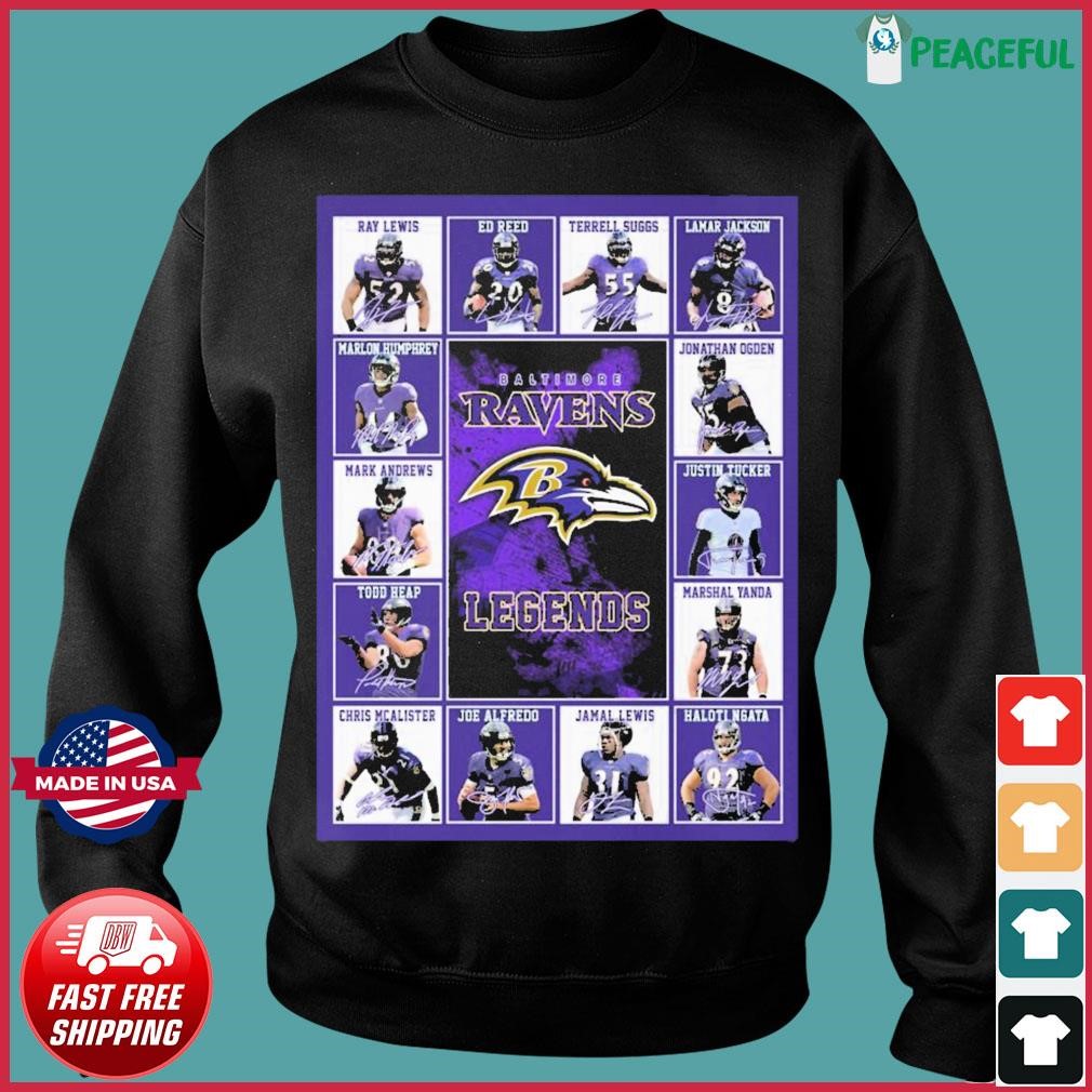 Baltimore Ravens Legends Teams Signatures Shirt, hoodie, sweater, long  sleeve and tank top