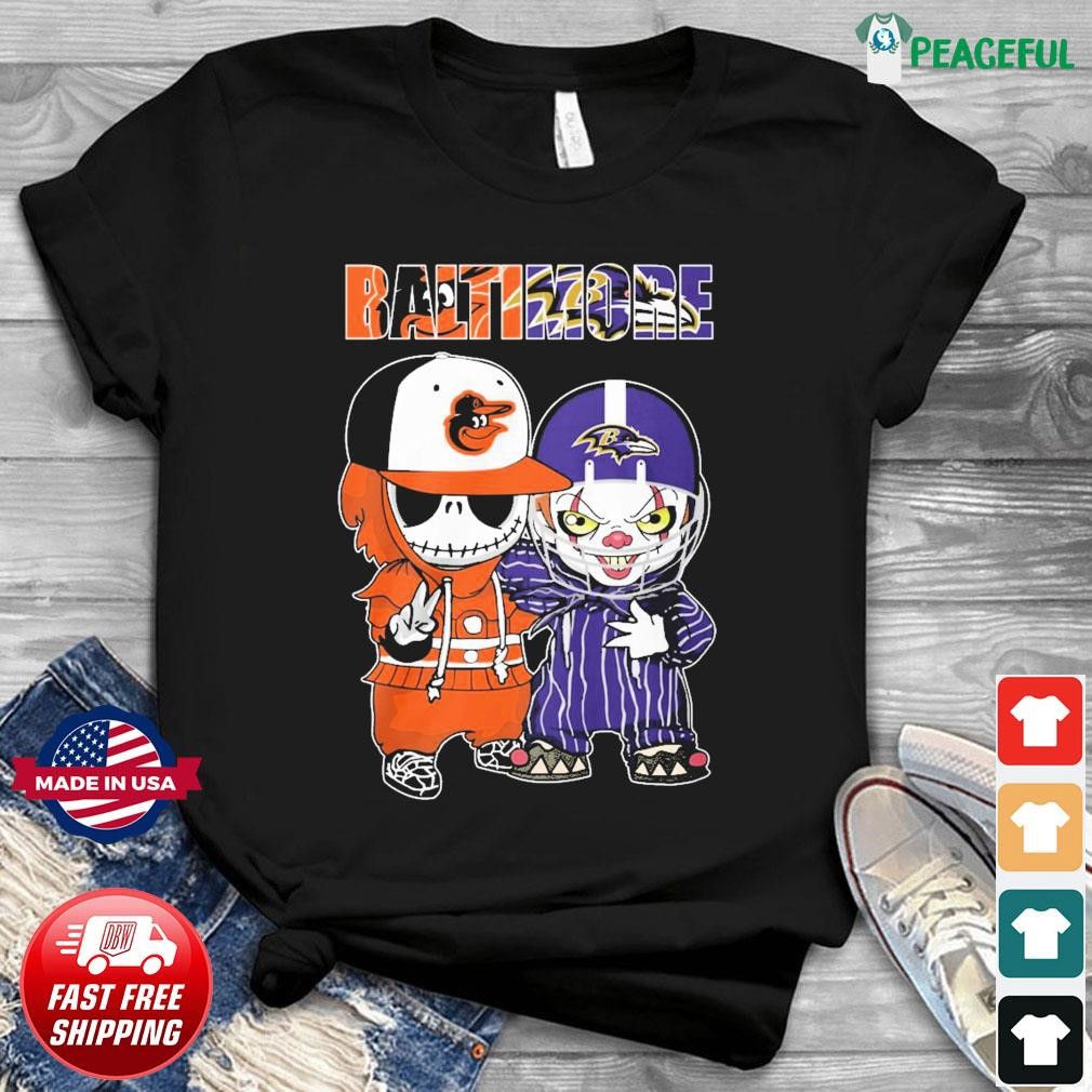 Official baltimore Sports Jack Skellington Baltimore Orioles And