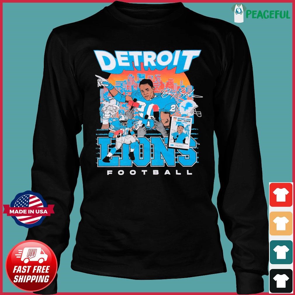 Barry Sanders Detroit Lions Vintage signature shirt, hoodie