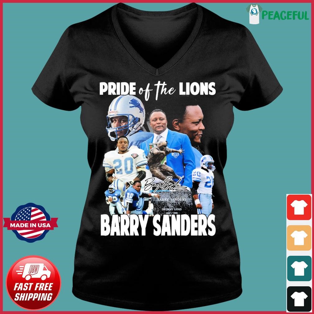 Pride of the lions Barry Sanders Detroit Lions signature shirt