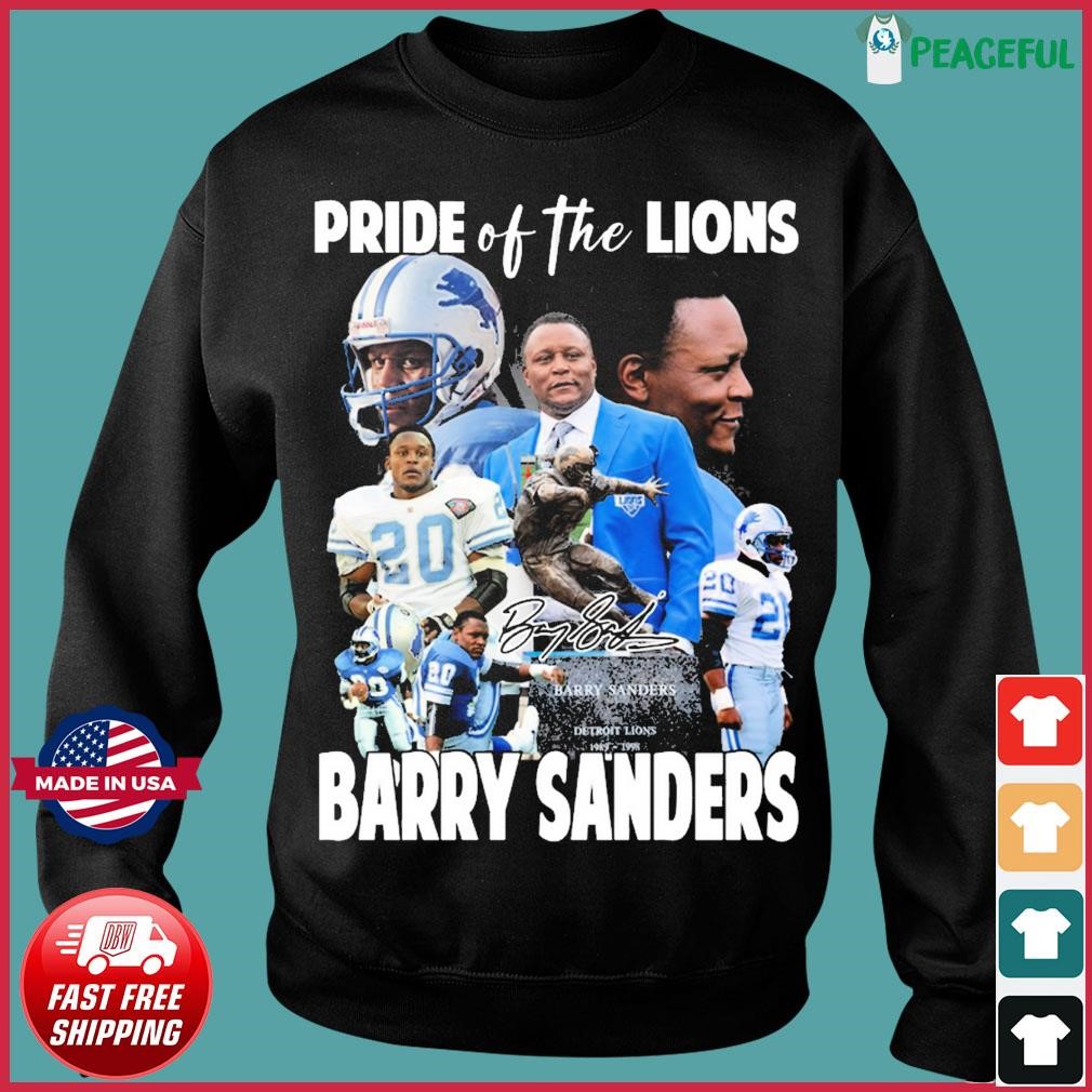 Barry Sanders Detroit Lions Vintage signature shirt, hoodie