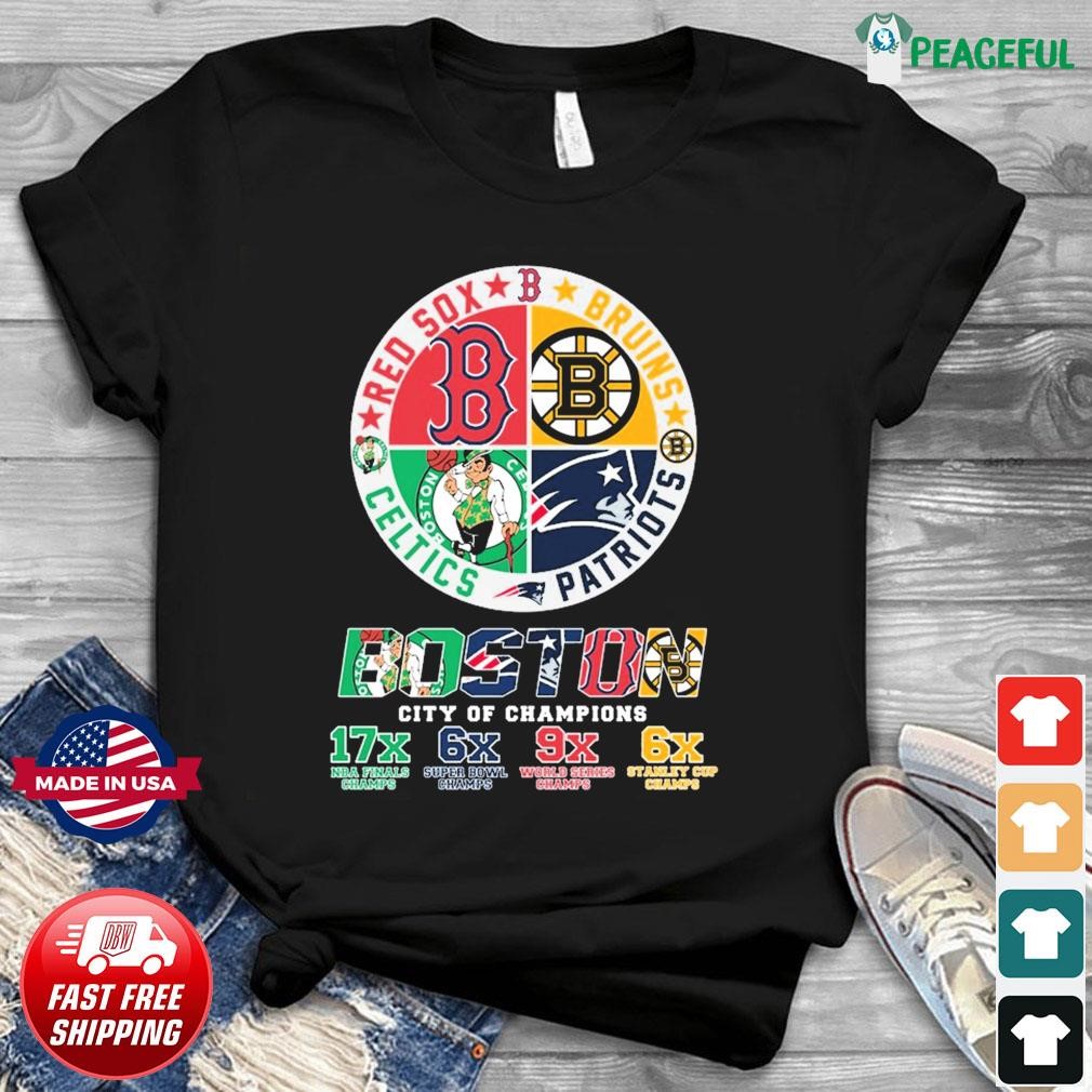 Boston City Of Champions Red Sox, Bruins, Patriots And Celtics Shirt,  hoodie, sweater, long sleeve and tank top