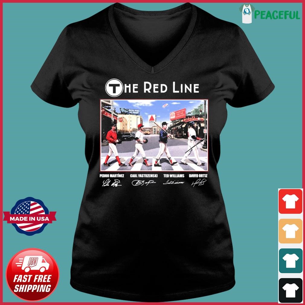 The Red Line Boston Red Sox legend abbey road signatures shirt