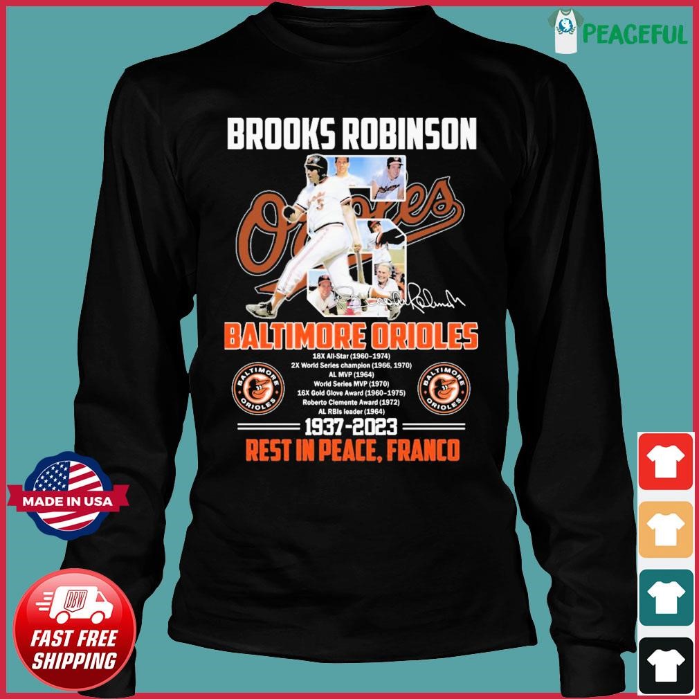 Buy Brooks Robinson Baltimore Orioles 1973-2023 Rest In Peace Signature  Shirt For Free Shipping CUSTOM XMAS PRODUCT COMPANY