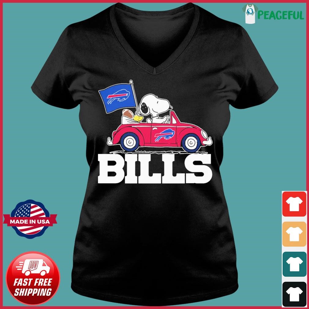 Snoopy And Woodstock I Only Roll With The Buffalo Bills T-Shirt