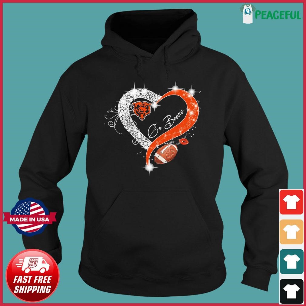 Chicago Bears Go Bears Diamond Heart 2023 shirt, hoodie, sweater, long  sleeve and tank top