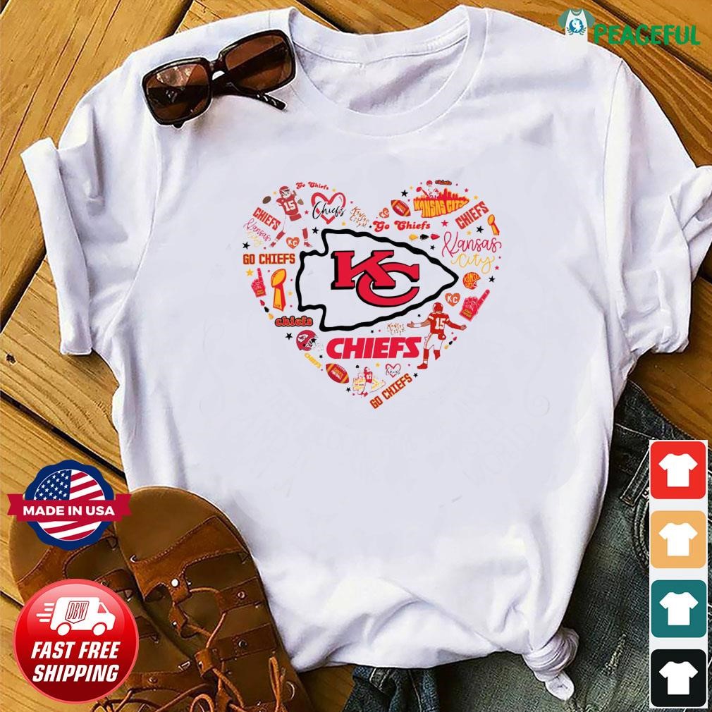 Chiefs Heart Logo Cup Character Shirt, hoodie, sweater, long sleeve and  tank top