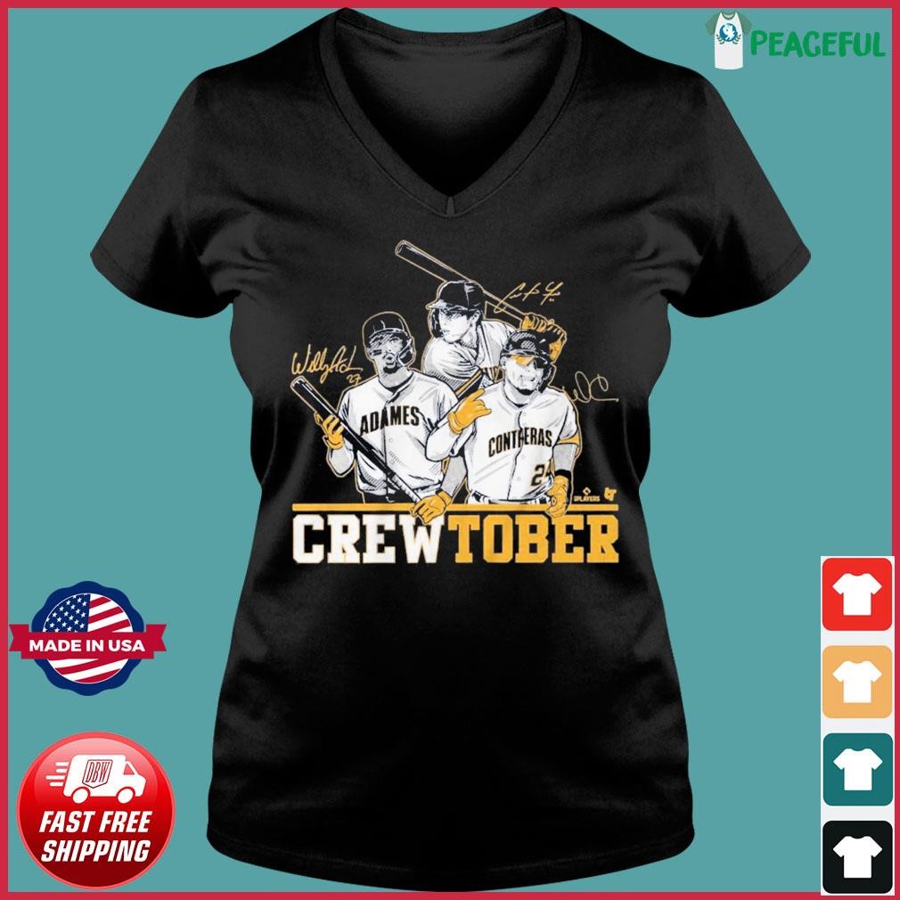 Christian Yelich Willy Adames And William Contreras Crewtober Shirt -  Shibtee Clothing