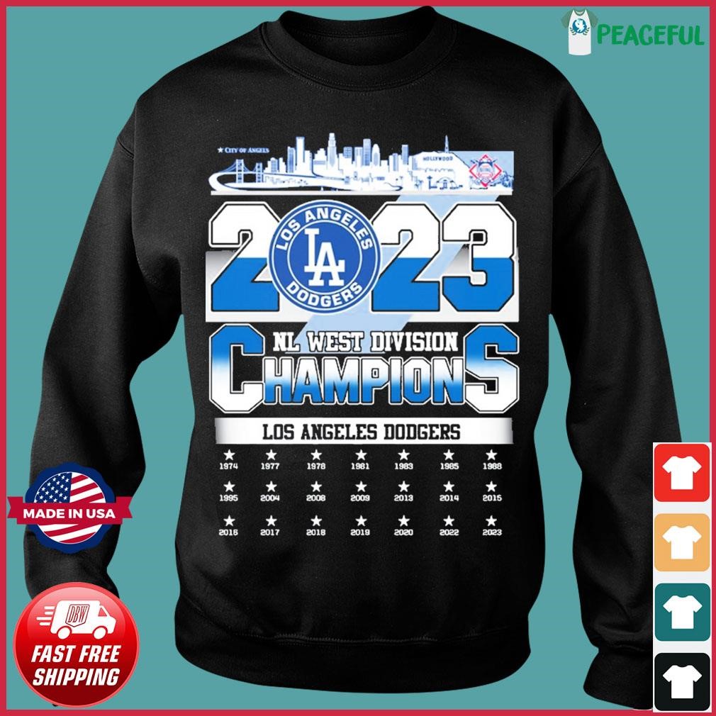 City Of Angels 2023 NL West Division Champions Los Angeles Dodgers Shirt,  hoodie, sweater, long sleeve and tank top