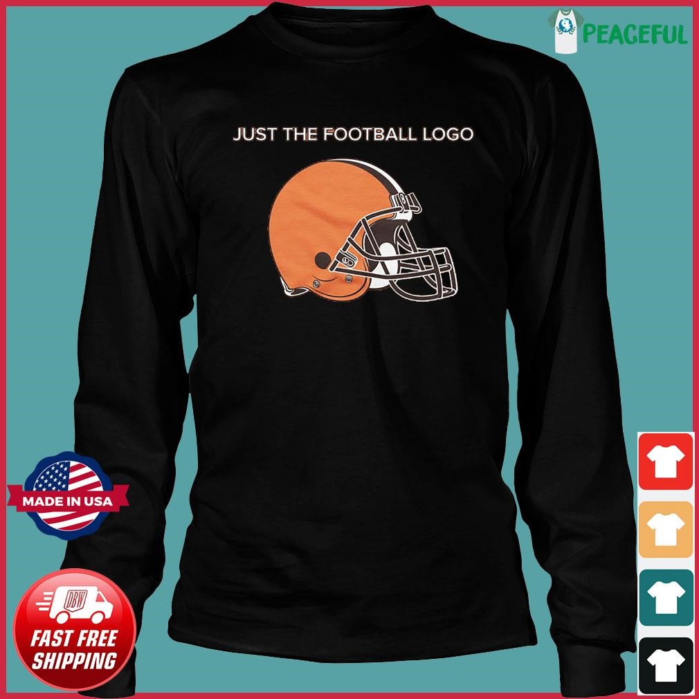 Cleveland Browns just the football logo helmet shirt, hoodie