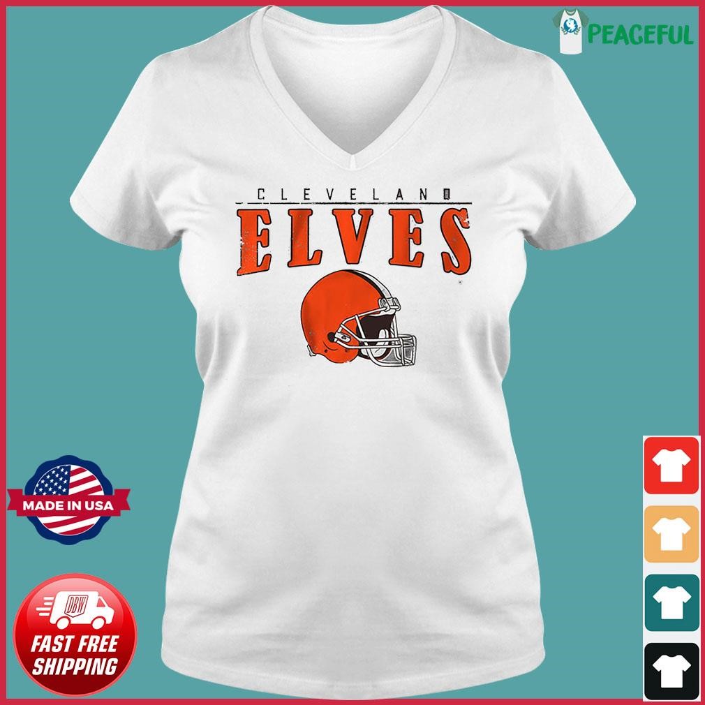 Womens Cleveland Bone Football Hooded Sweatshirt