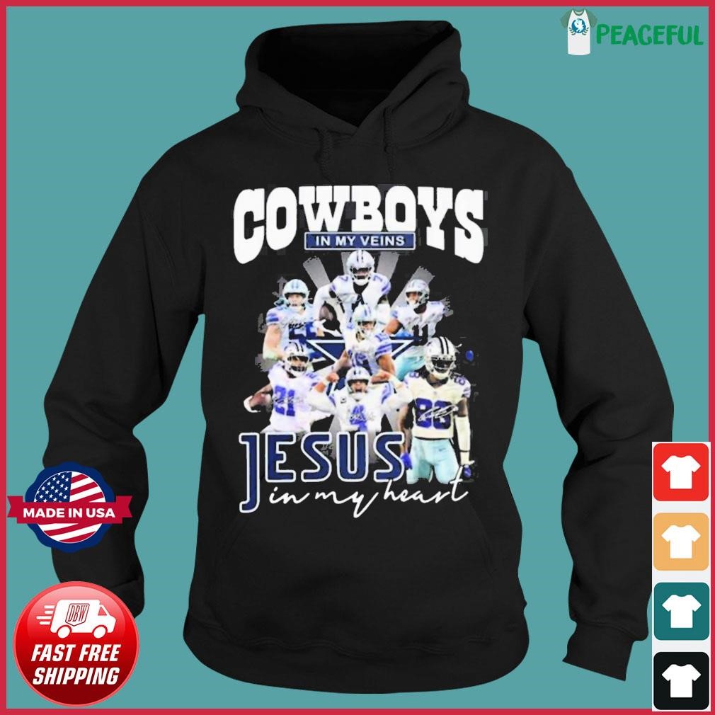 Dallas Cowboys Shirt, Cowboys In My Veins Jeus In My Heart