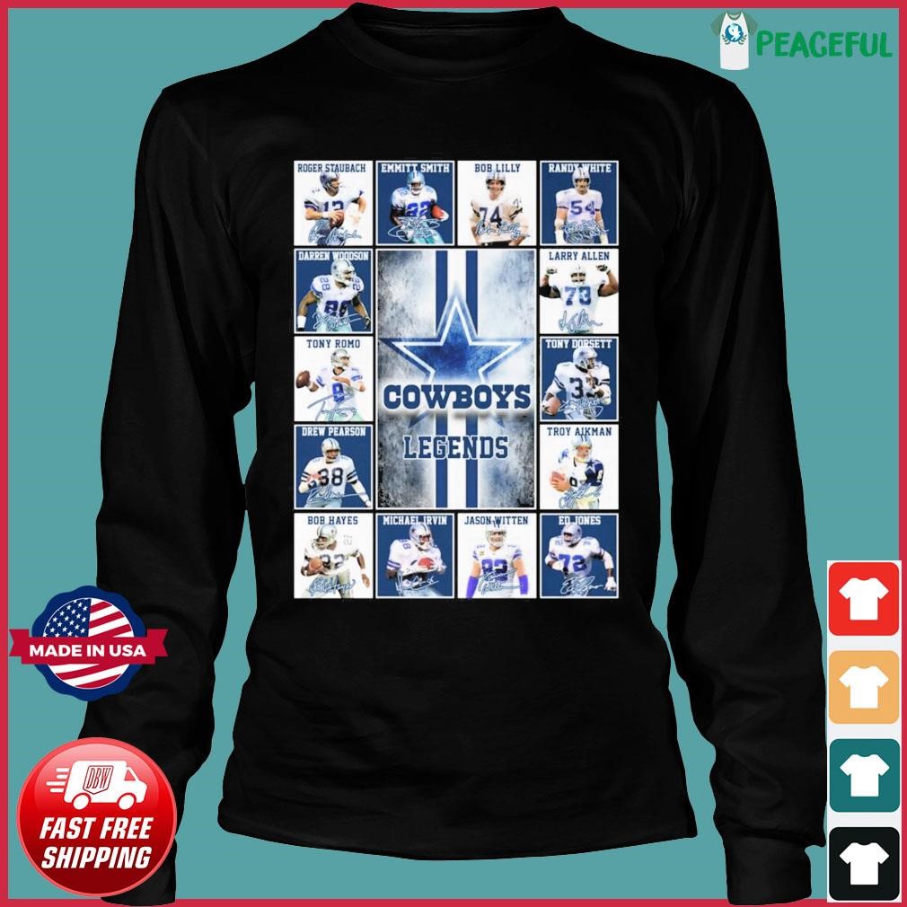 Dallas Cowboys Legends Member Signatures T Shirt in 2023