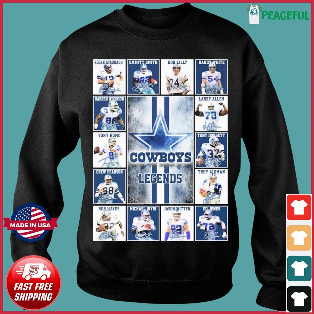 Dallas Cowboys Teams Legends Signatures Poster Shirt, hoodie, longsleeve,  sweatshirt, v-neck tee