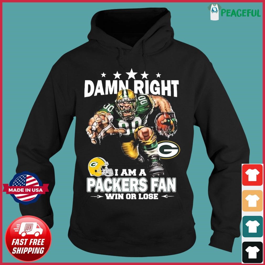 Damn Right I Am A Green Bay Packers Fan Win Or Lose Ornament - Teespix -  Store Fashion LLC