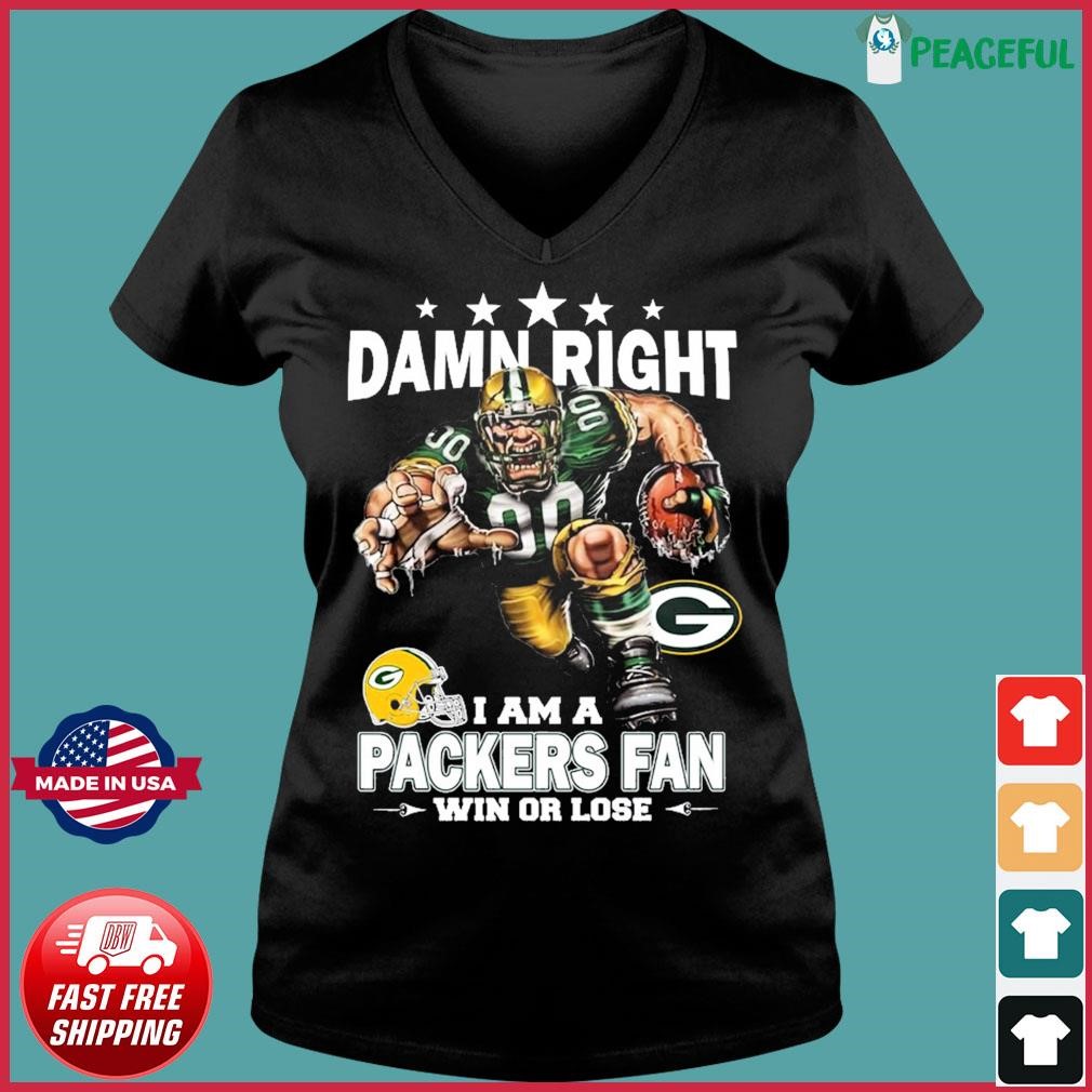 Damn Right I Am A Green Bay Packers Fan Win Or Lose Ornament - Teespix -  Store Fashion LLC