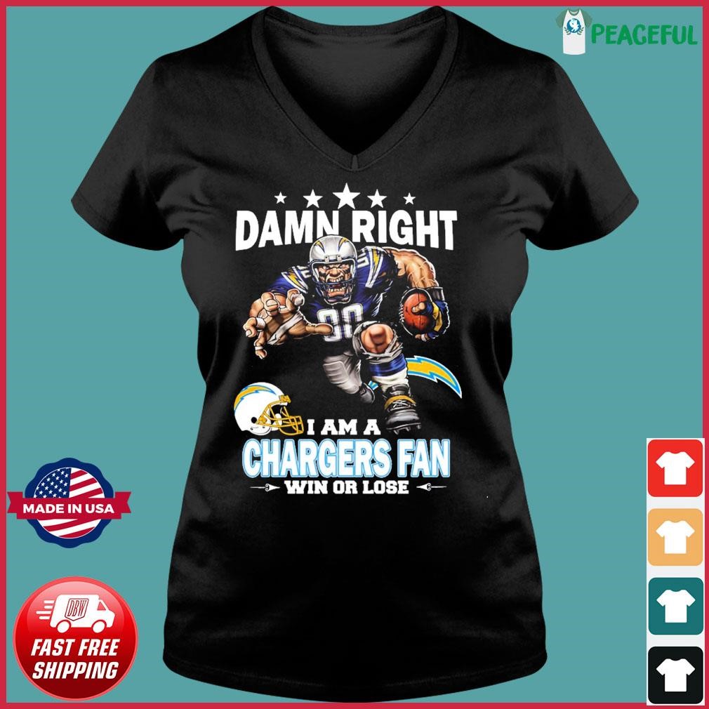 Damn right I am a Los Angeles Rams fan win or lose shirt, hoodie, sweater,  long sleeve and tank top