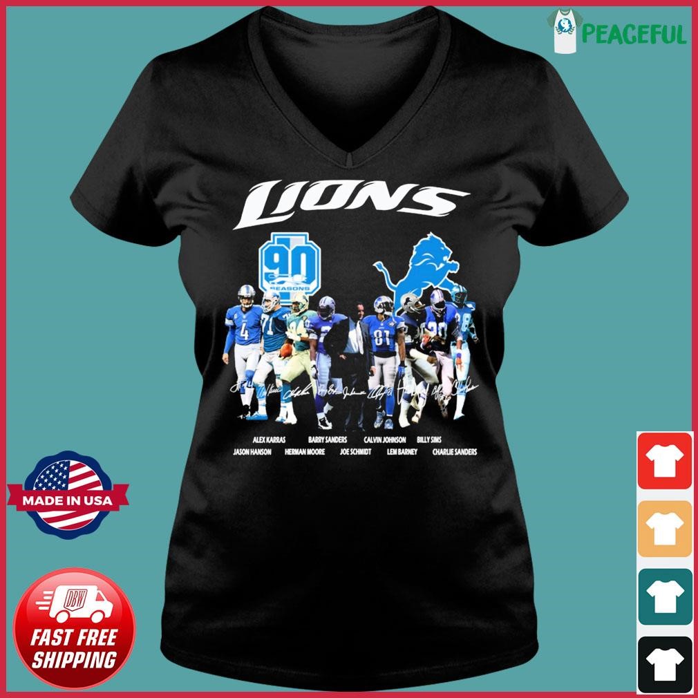 Official Detroit Lions 90 Seasons Signatures T-Shirt by Gtafashion Clothing  - Issuu