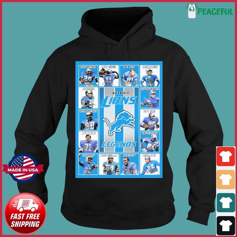 teefefe on X: Detroit Lions Legends Players 2023 Signatures shirt