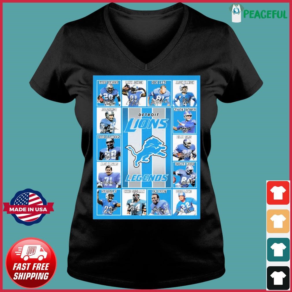 Detroit Lions Legends Signatures 2023 T-shirt,Sweater, Hoodie, And