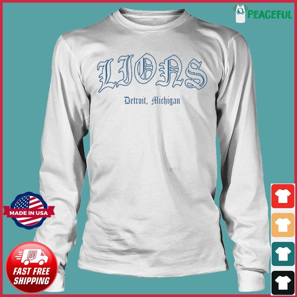 Official Detroit Lions Old English Shirt, hoodie, sweater, long