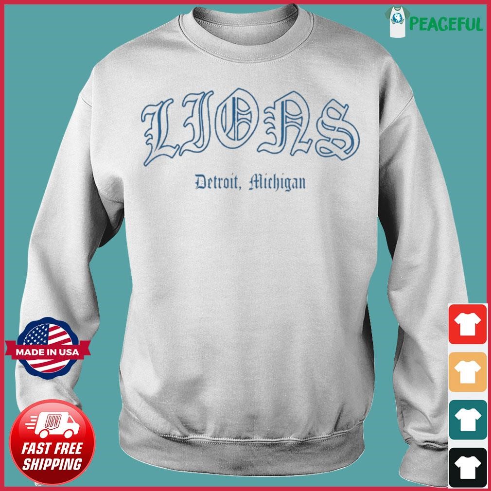 Official Detroit Lions Old English Shirt, hoodie, sweater, long