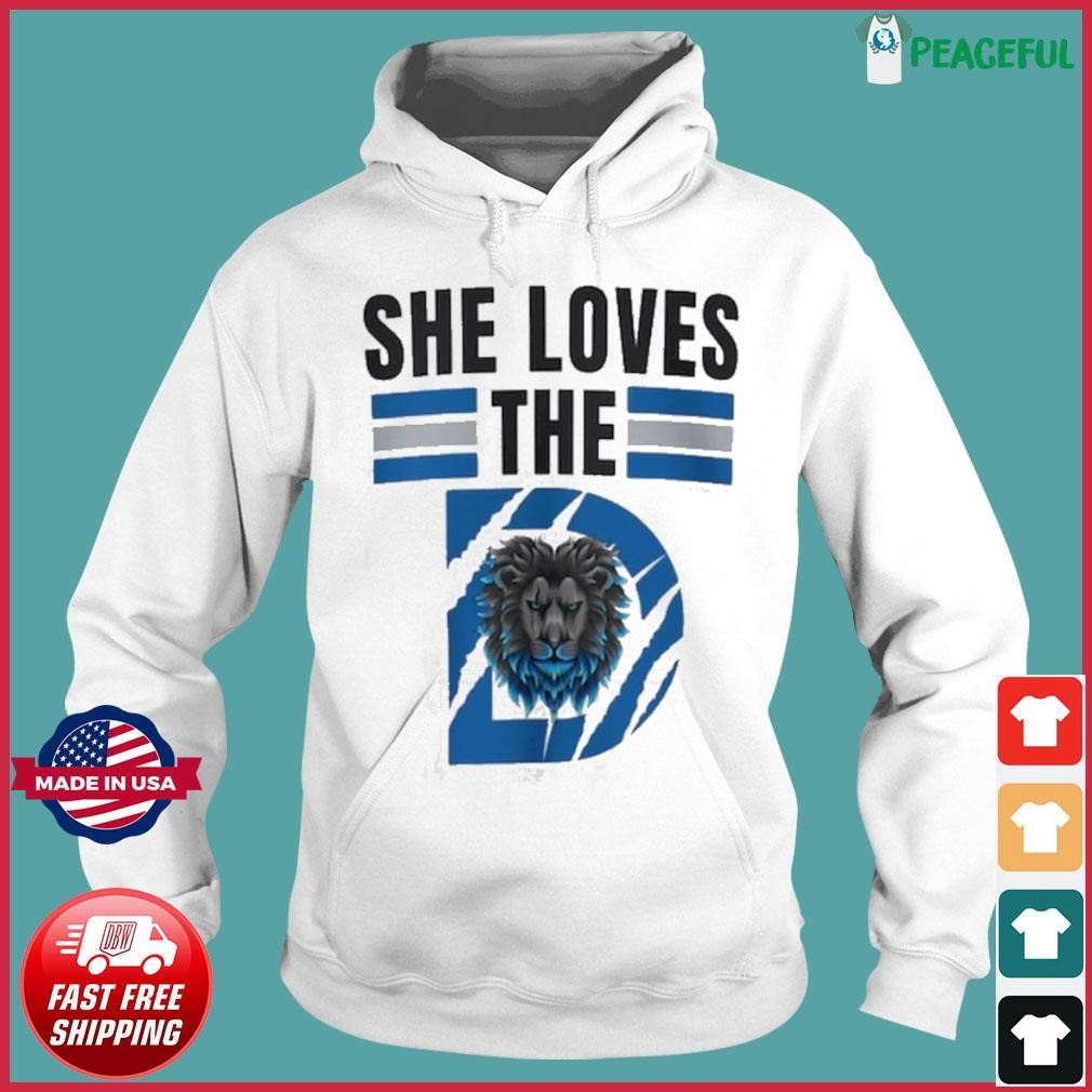 She Loves The D Funny Vintage Detroit Lions Detroit Lions Football