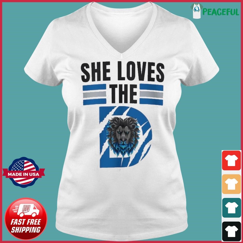 Detroit Lions Fashion Colour Logo T-Shirt - Womens