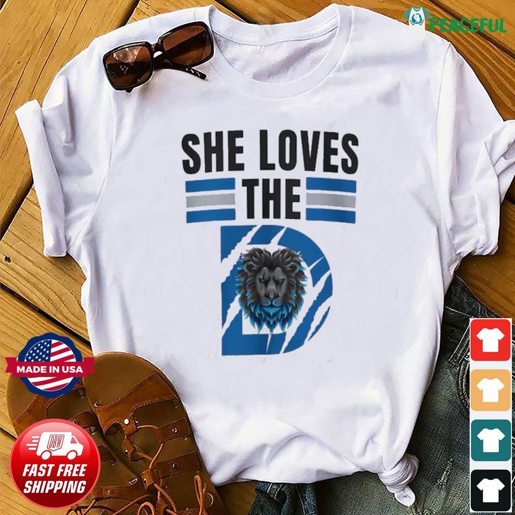 Detroit Lions Fashion Colour Logo T-Shirt - Womens