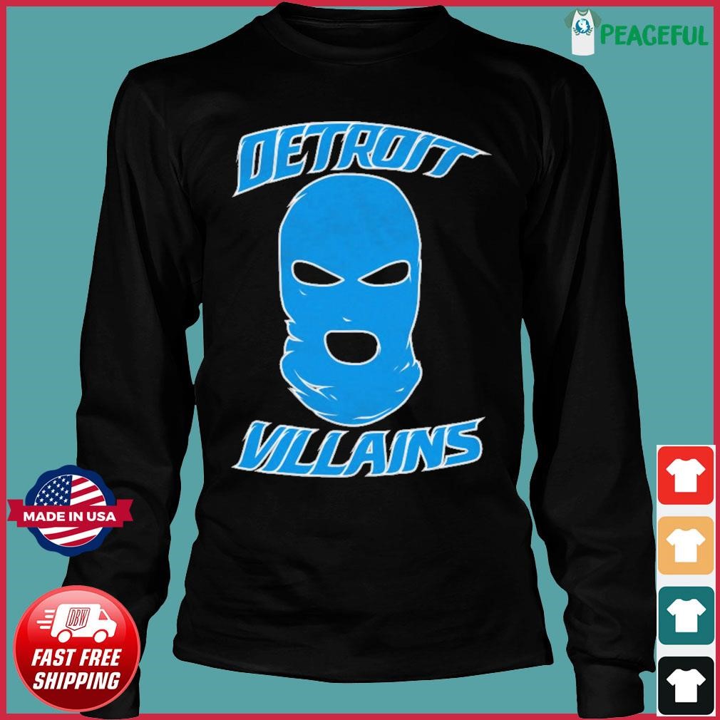 Detroit Lions Villians face mask shirt, hoodie, sweater, long sleeve and  tank top