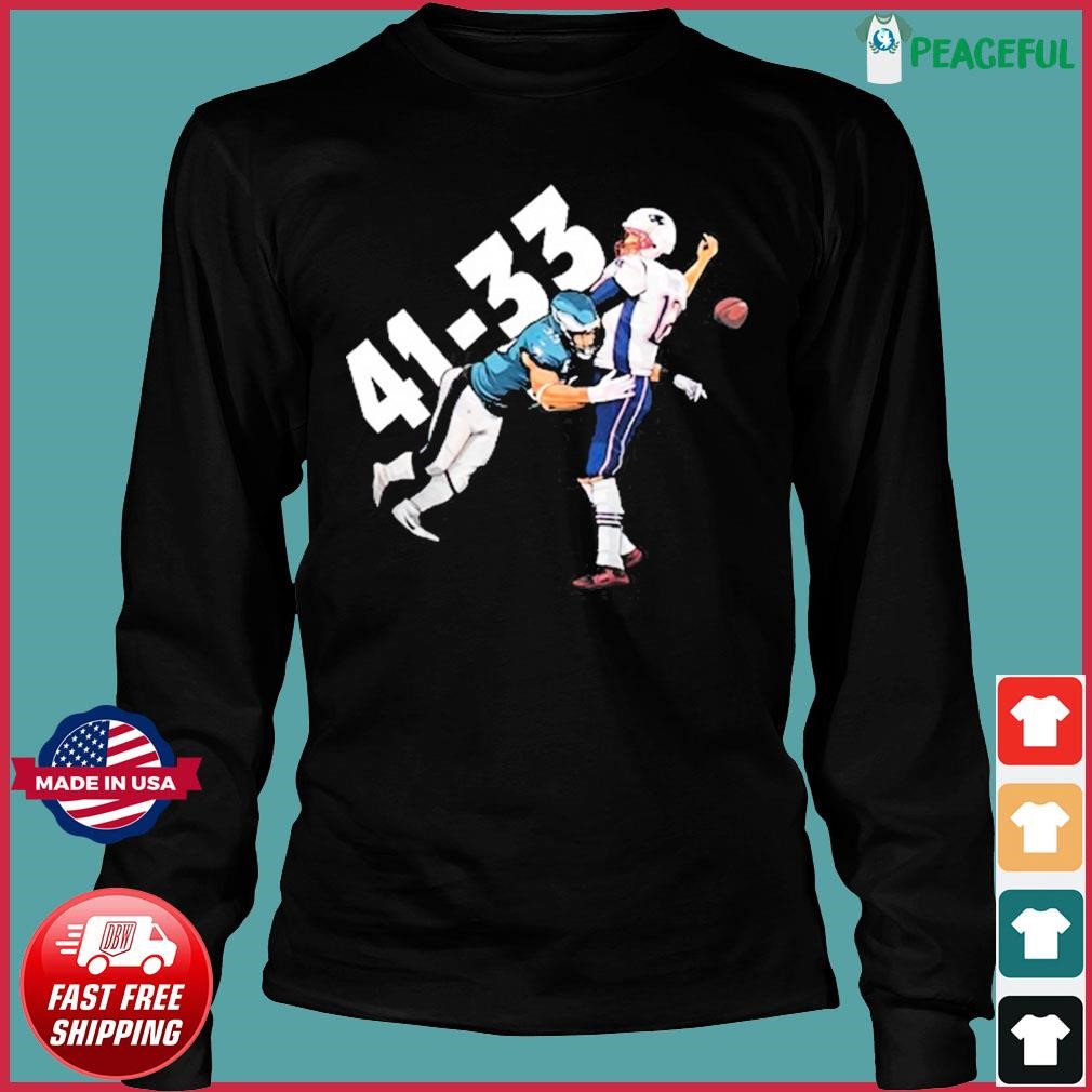 Tom Brady Philadelphia Eagles 41 New England Patriots 33 T-Shirt