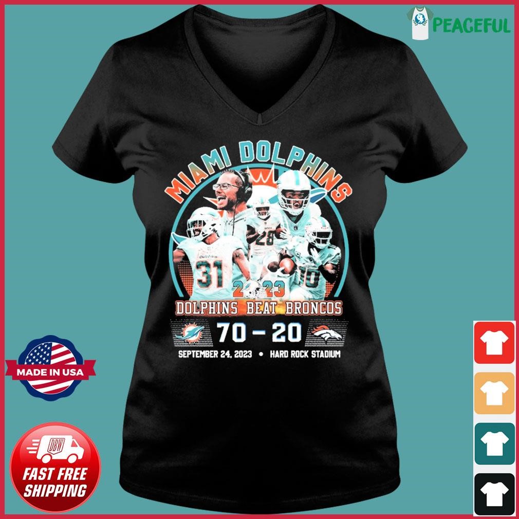 Gameday Dolphins Beat Broncos 70-20 Miami Dolphins Hard Rock Stadium Shirt,  hoodie, sweater, long sleeve and tank top