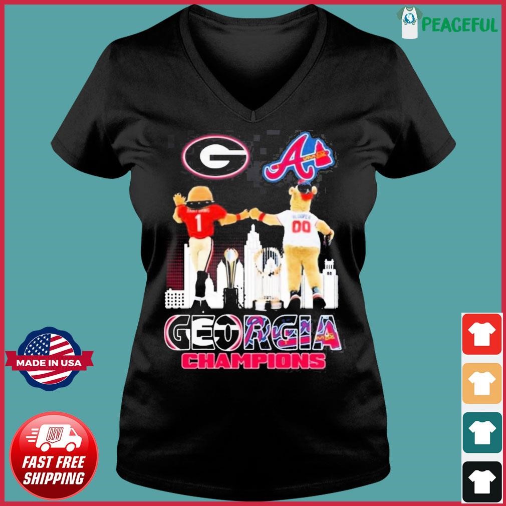 Georgia Champions Georgia Bulldogs And Atlanta Braves Mascot Sky