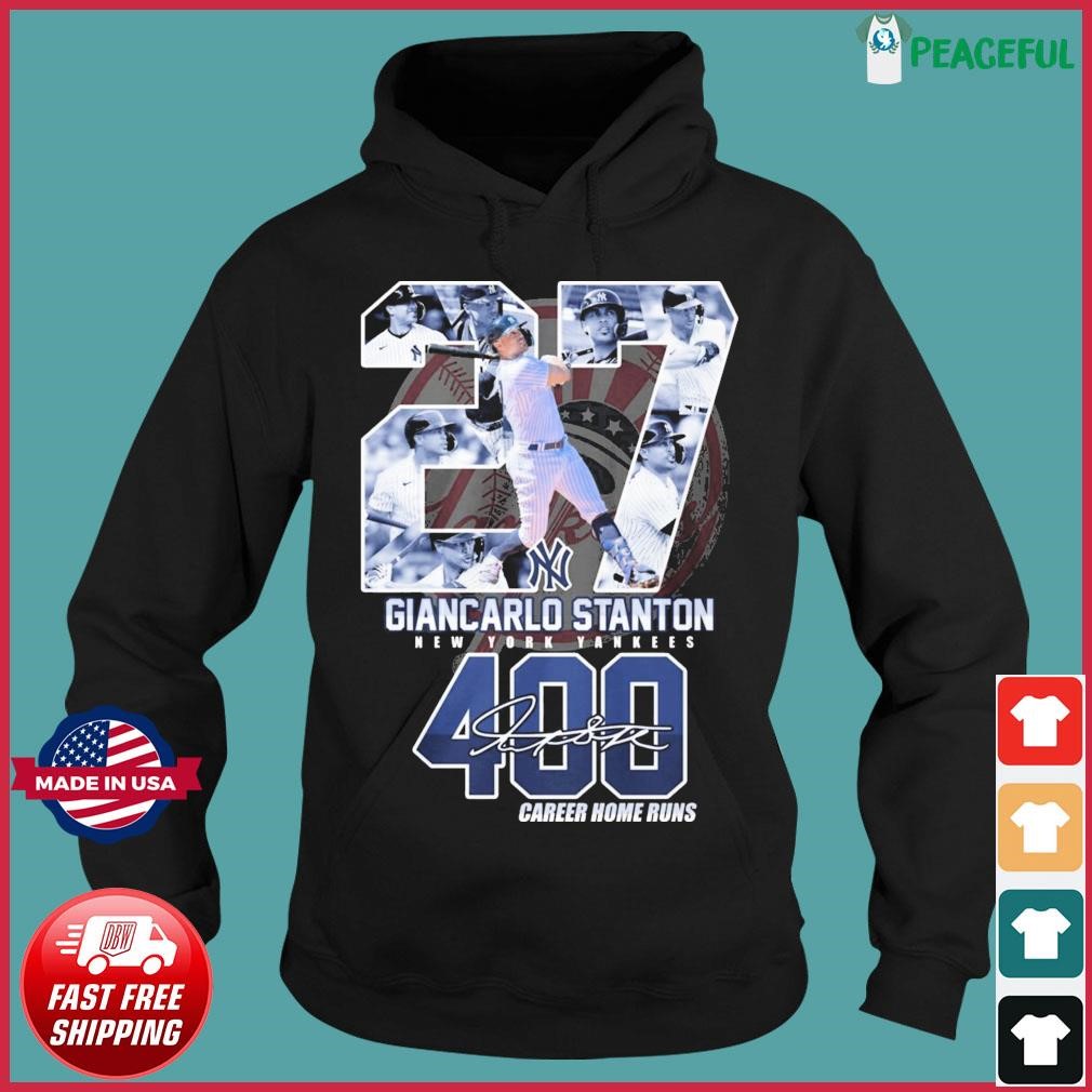 Official Giancarlo Stanton New York yankees 400 career home runs signature  photo design t-shirt, hoodie, sweater, long sleeve and tank top
