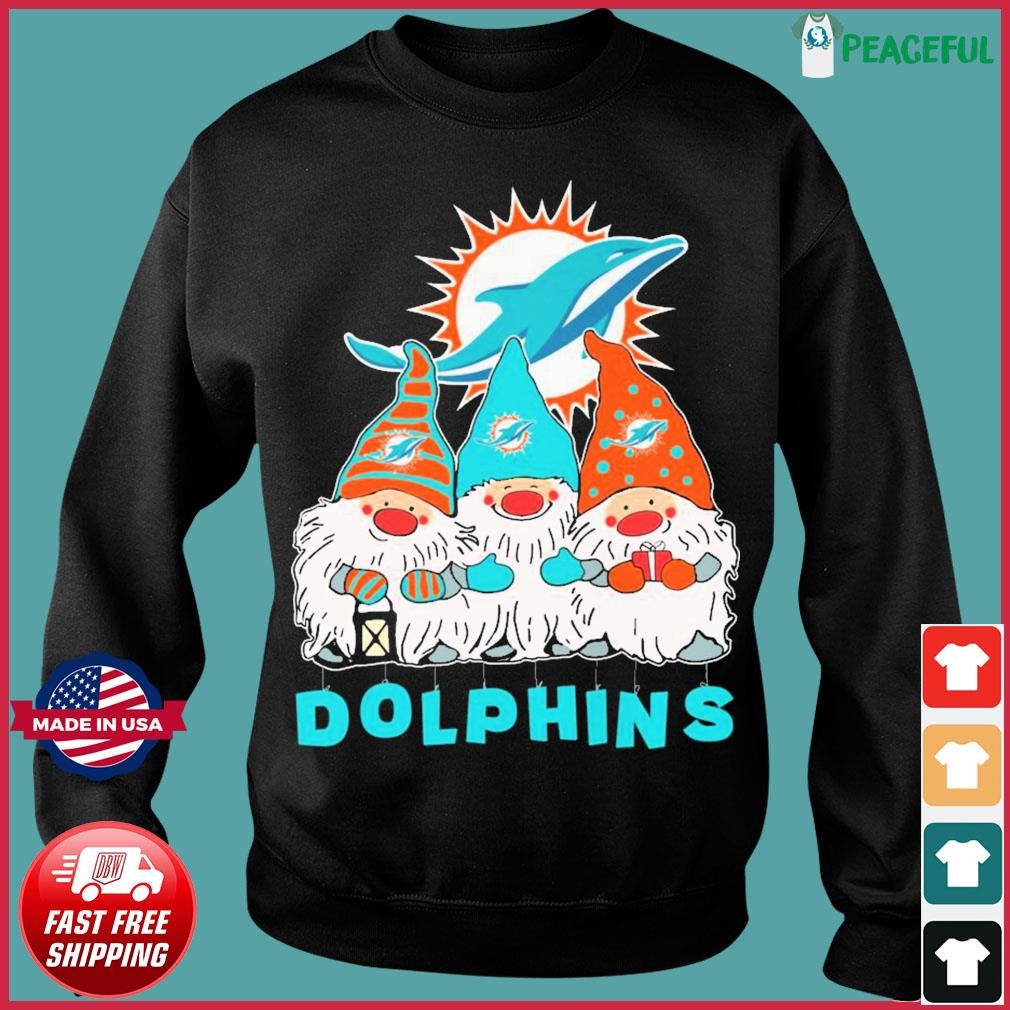 Happy Merry Christmas the Gnomes Miami Dolphins logo shirt, hoodie, sweater,  long sleeve and tank top