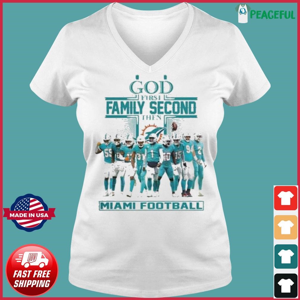 Miami Dolphins NFL Personalized God First Family Second Baseball