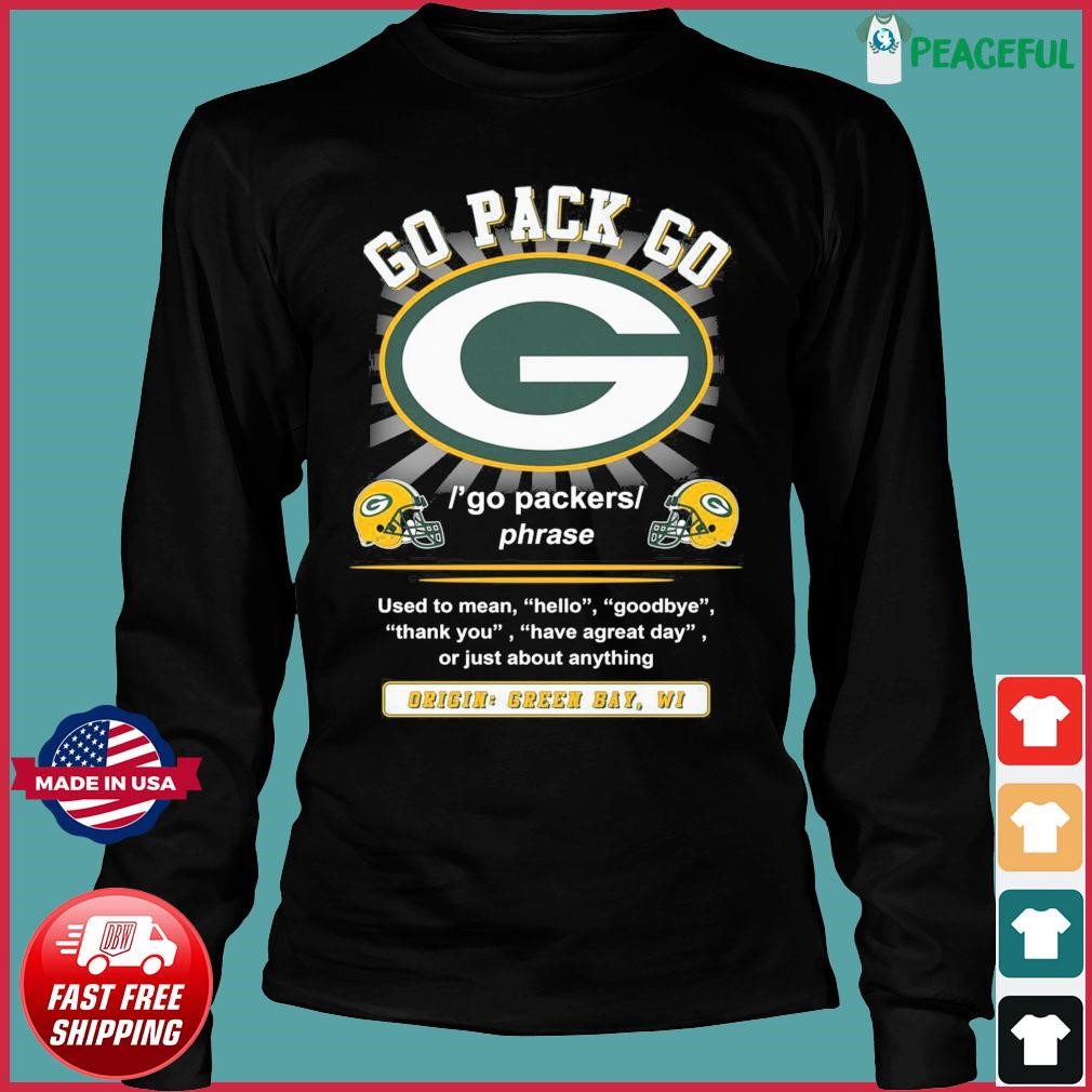 Green Bay Packers go pack go logo 2023 T-shirt, hoodie, sweater